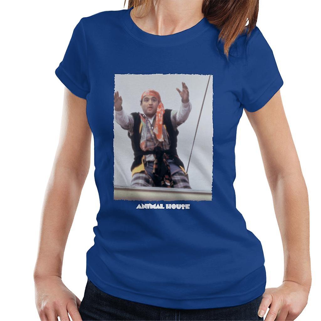 Animal House John Bluto Blutarsky As A Pirate Women's T-Shirt Royal Blue XX-Large