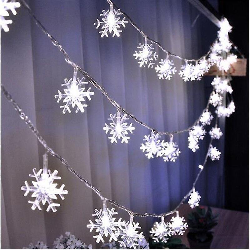 Slowmoose Cherry Balls Led Fairy String Lights Warm White Battery-2M 20LEDs / Snowflake