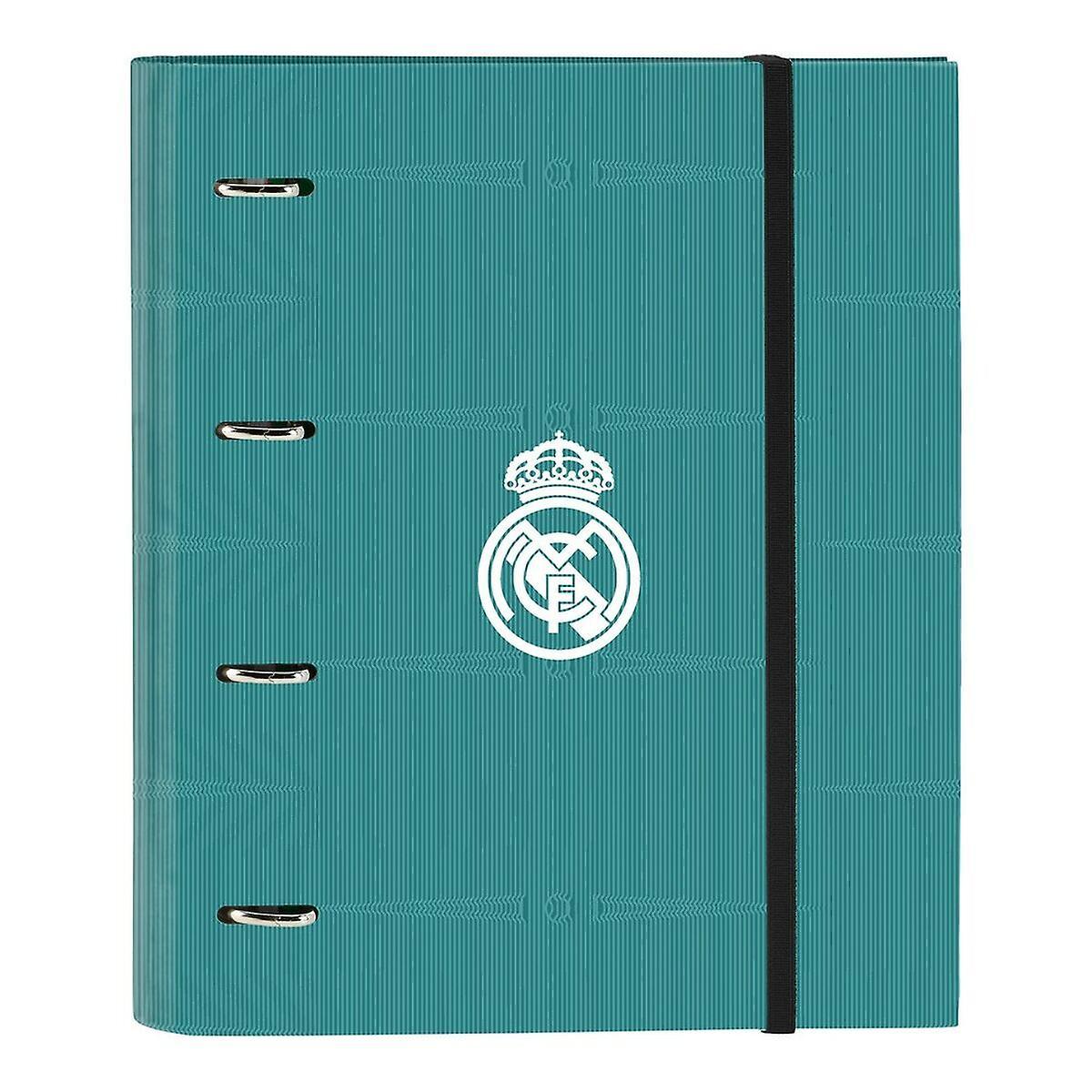 Real Madrid C.F. Ring binder real madrid c.f. white turquoise green 27 x 32 x 3.5 cm (30 mm)