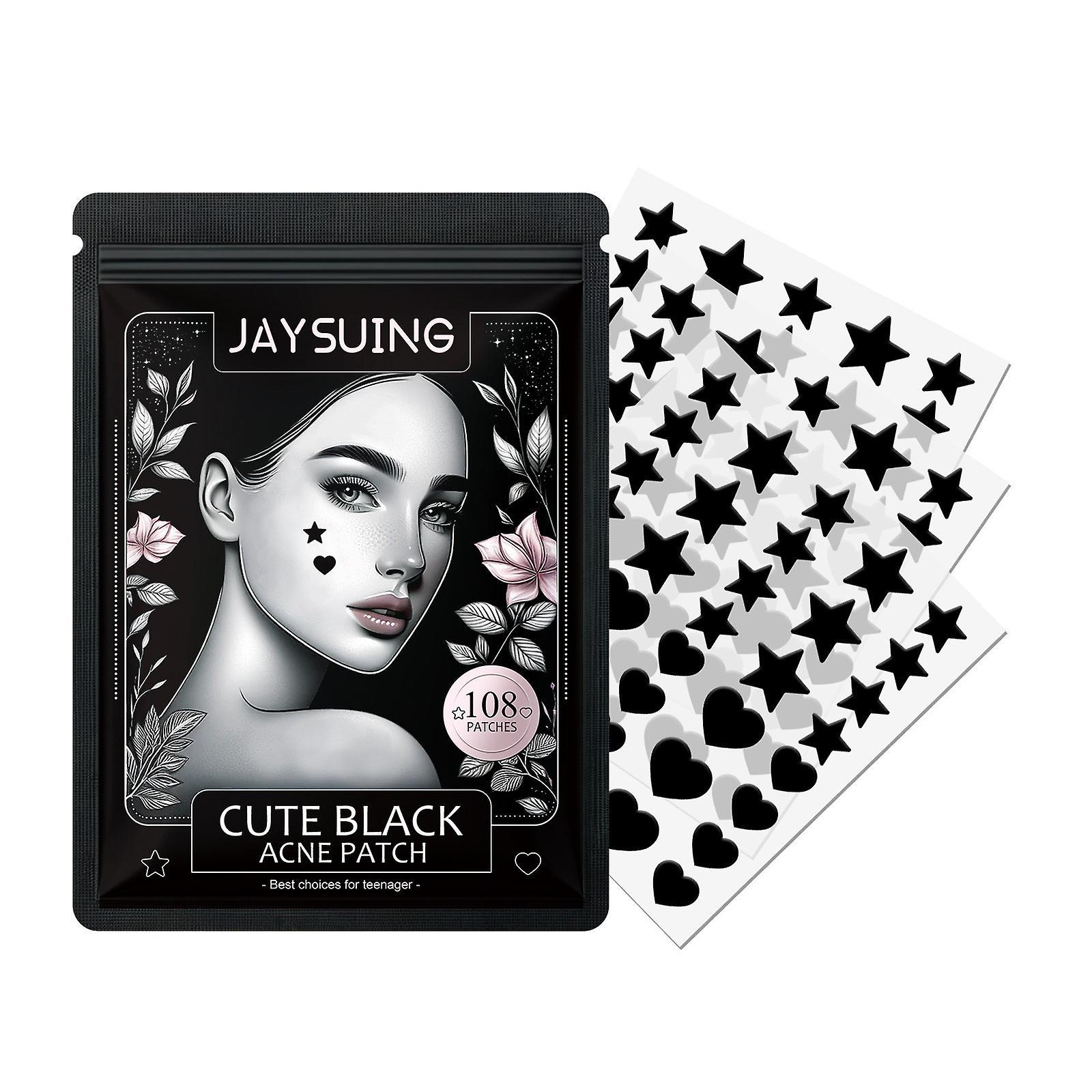 Congjing Acnes Patch Pimple Patch Black Star And Heart Shaped Acnes Absorbing Cover Patch Hydrocolloid Acnes Patches For Face Zit Patch Pimple Stic...