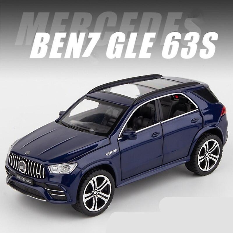 1:32 Gle 63s Suv Alloy Car Model Diecast Metal Toy Off-road Vehicles Car Model Simulation Sound Light Collection Childrens Gifts Toy Cars Blue