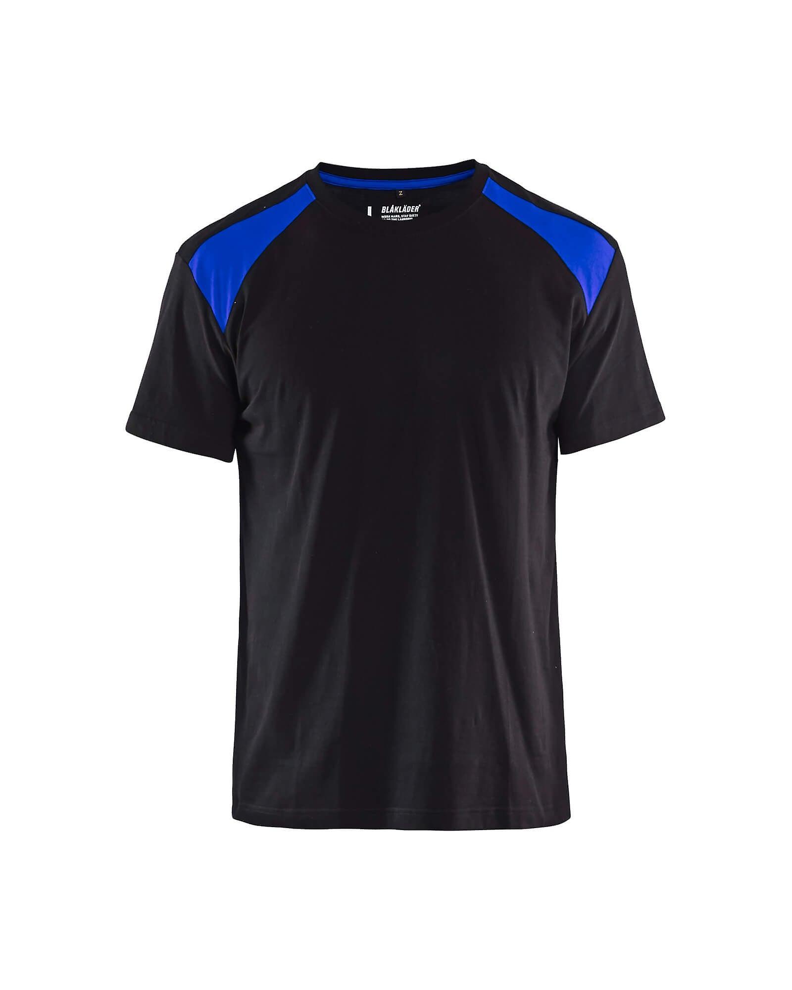 Blaklader 3379 t-shirt 2-tone cotton - mens (33791042) - (colours 1 of 2) Black/cornflower blue 4xl