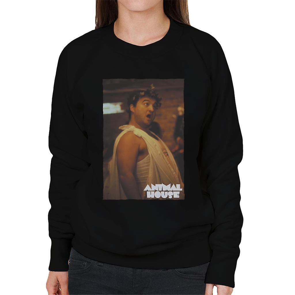 Animal House John Bluto Blutarsky Dressed In Toga Women's Sweatshirt Black XX-Large