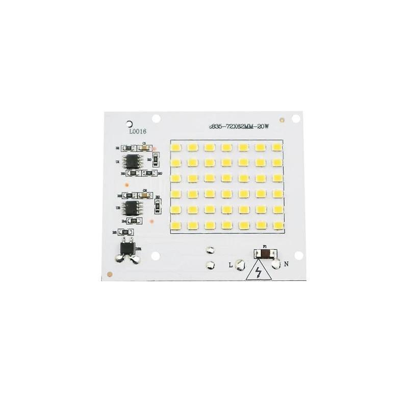 Slowmoose Led Lamp 10w 20w 30w 50w 100w Smart Ic Floodlight Cob Chip Smd 2835 5730 Cold White 20W 220V