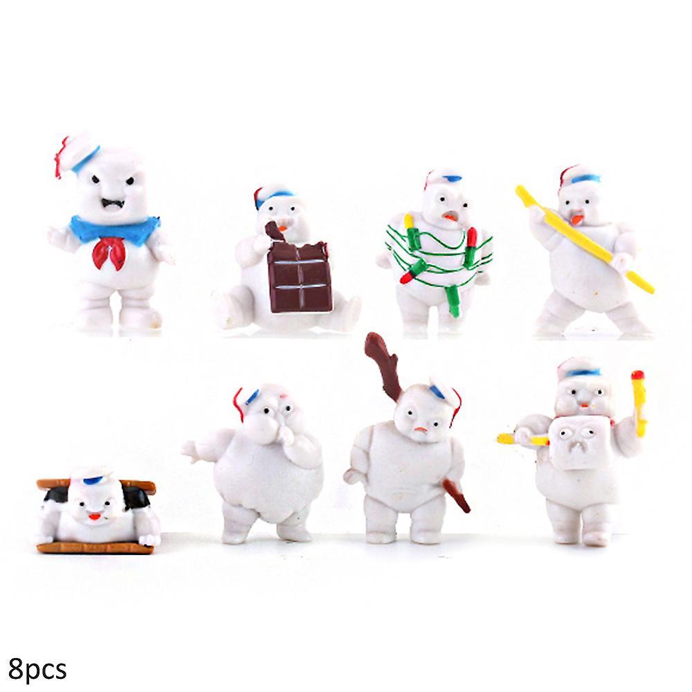 Ochime 8Pcs Ghostbusters Afterlife Mini Figures Puft Marshmallow Man Toys Cartoon Doll Gifts