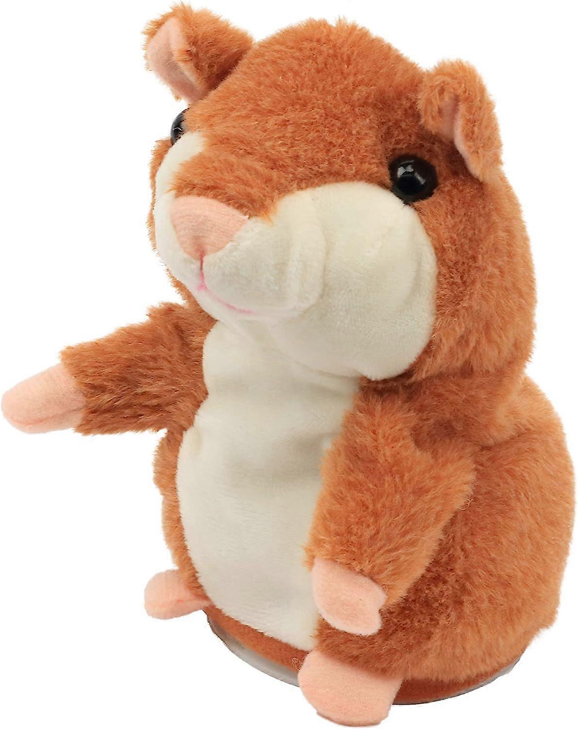 Tinor Talking hamster will repeat what you say Talking plush partner gift, brown, 15 cm