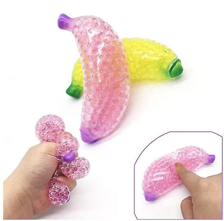 Best Trade Fruit Banana Anti-stress Ball Fidget Toys CE Certificate Pink