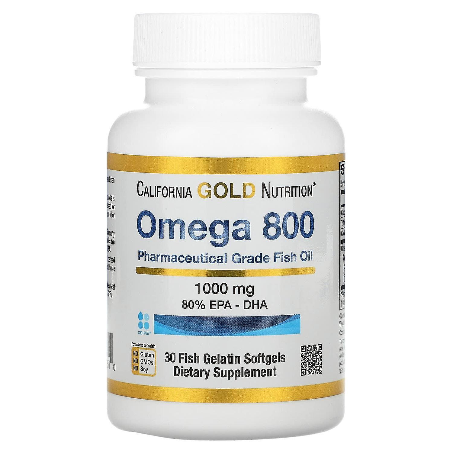 California Gold Nutrition, Omega 800 Pharmaceutical Grade Fish Oil, 80% EPA/DHA, Triglyceride Form,