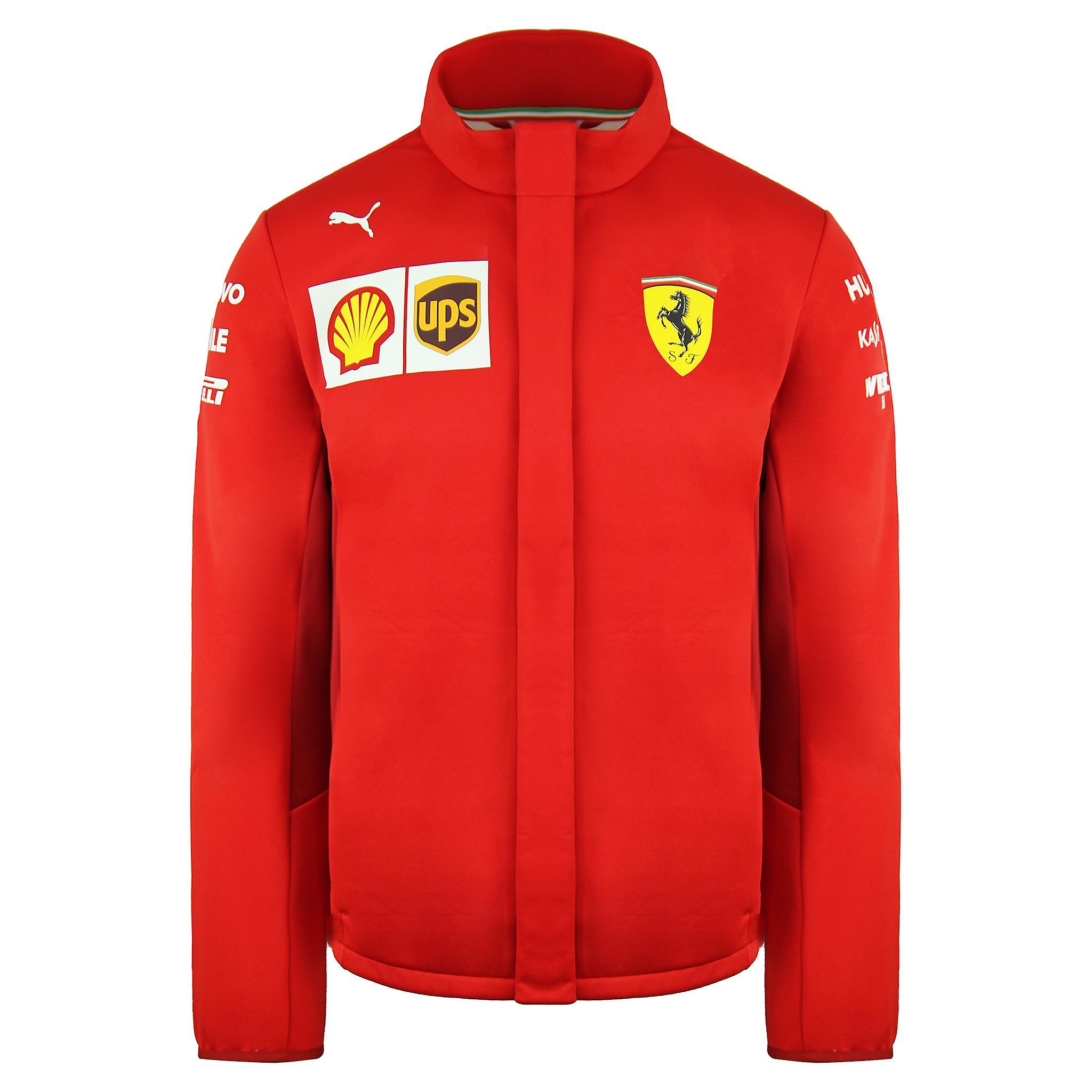 Puma Scuderia Ferrari Long Sleeve Zip Up Red Mens Softshell Jacket 763021 02 XS