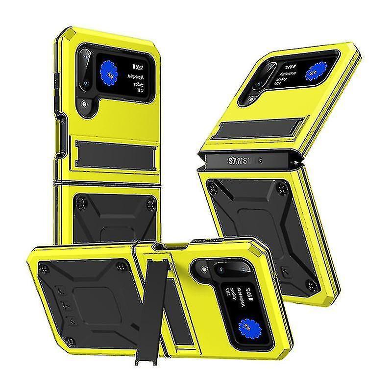 Woow Z Flip 4;yellow Military Heavy Duty Shockproof Armor Case Compatible With Samsung Galaxy Z Flip 4/z Fold 4 With Kickstand