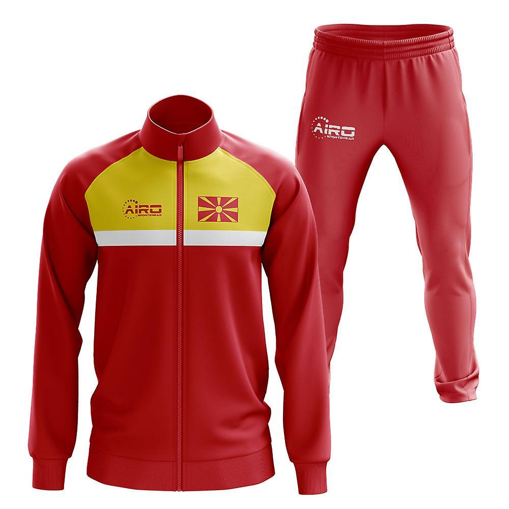 Airo Sportswear Macedonia Concept Football Tracksuit (Red) Medium 38-40 inch Chest (96-104cm)