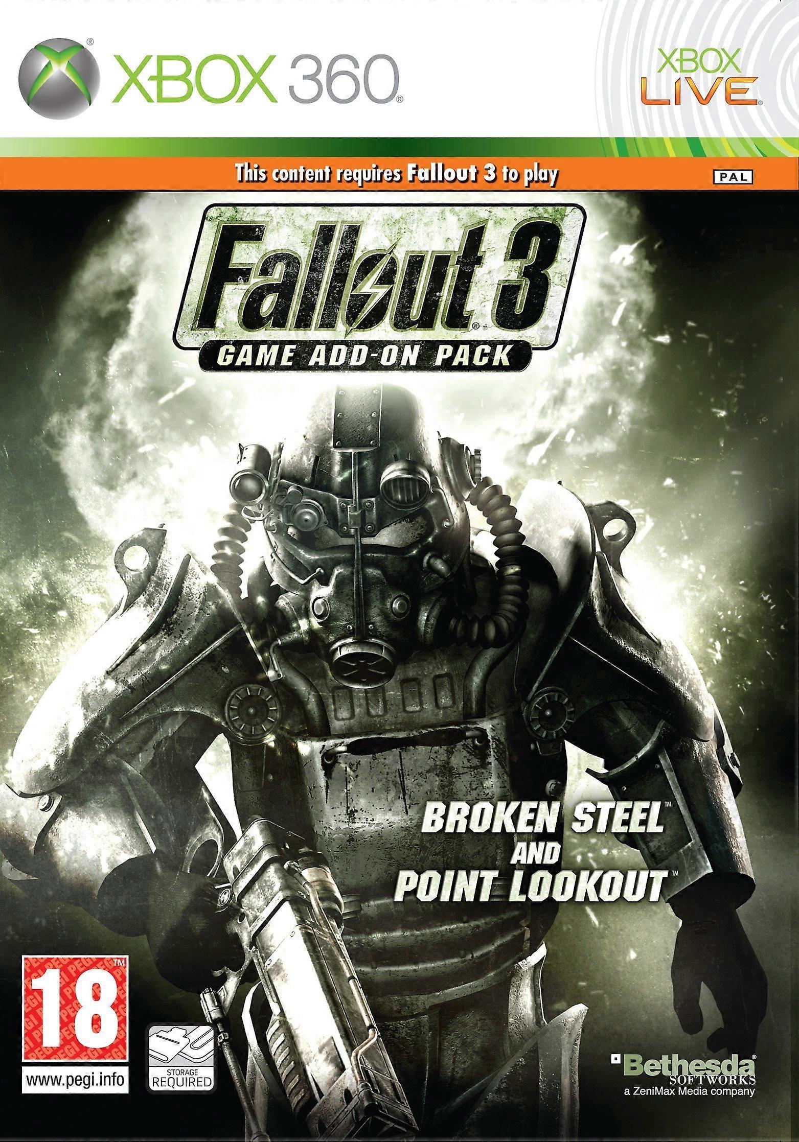 Fallout 3 Game Add-On Pack - Broken Steel and Point Lookout (Xbox 360) - NTSC - New & Sealed