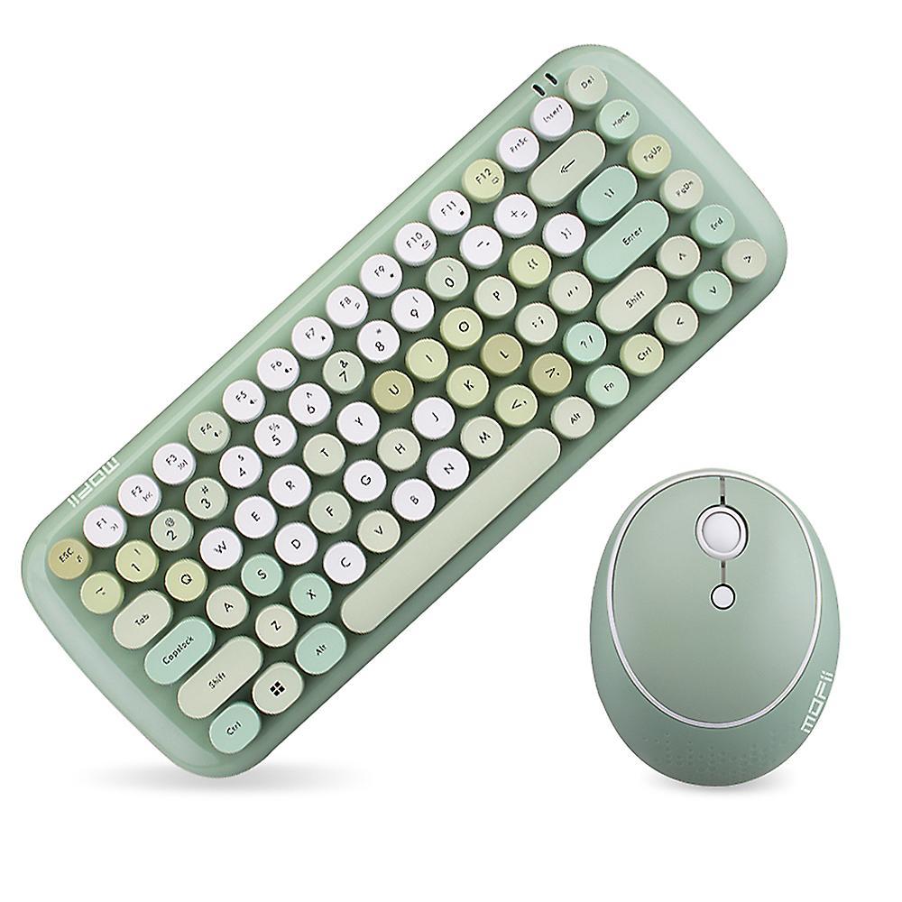 El Contente Mofii Wireless Mini Candy Keyboard Mouse Combo Set Mix Color 2.4g Green