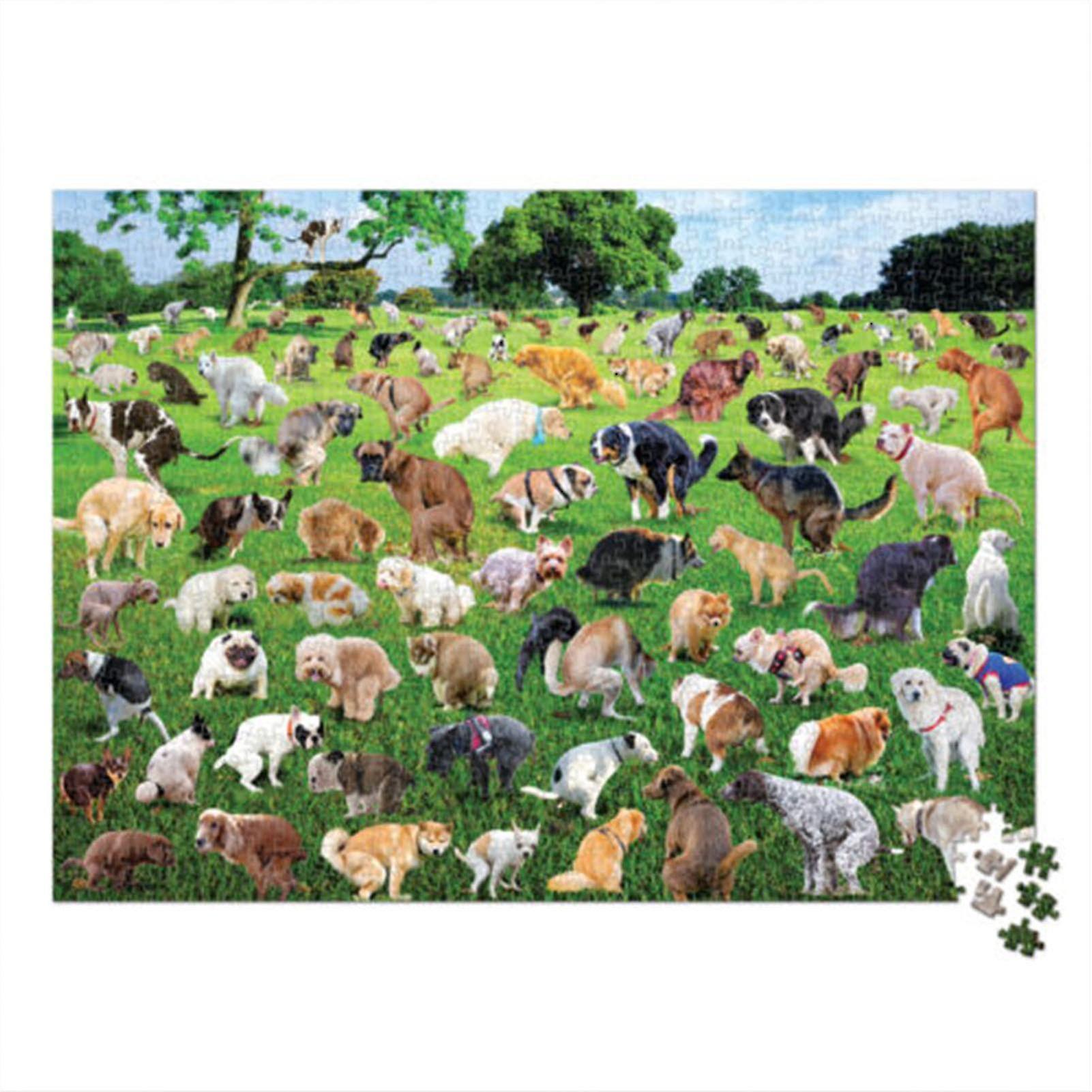 Ceisv 1000pcs 101 Pooping Puppy Puzzles Lightweight Durable Puzzles For Releasing Pressure