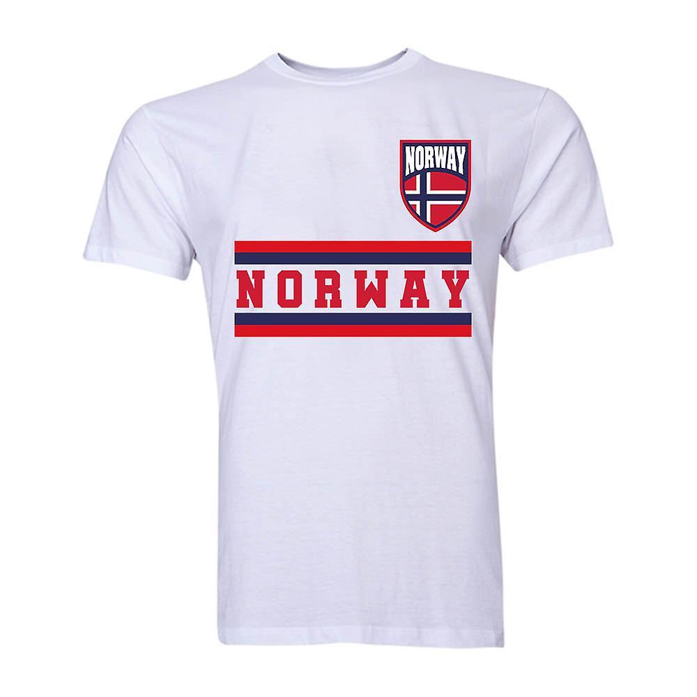 UKSoccerShop Norway Core Football Country T-Shirt (White) LW