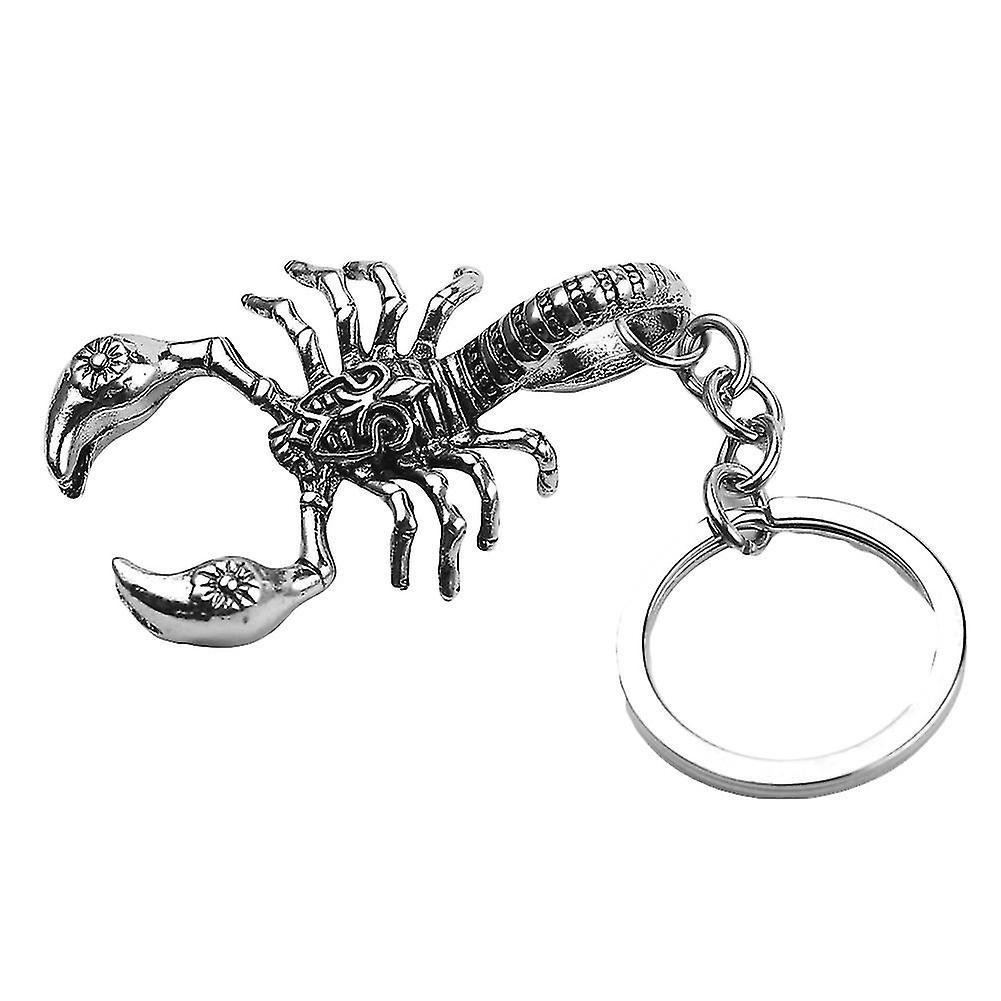 Sinknap Retro Unisex Alloy Scorpion Pendant Keychain Bag Hanging Ornament Key Chain Ring Silver