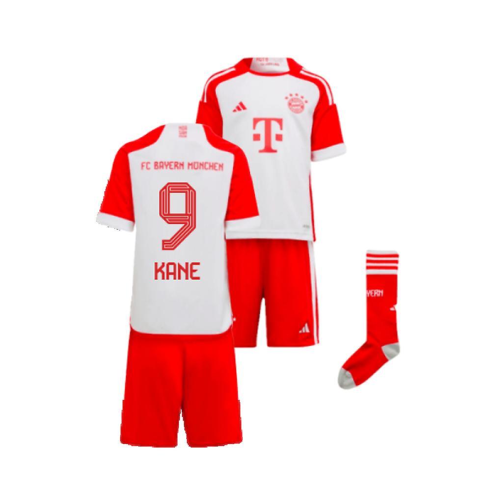 Adidas 2023-2024 Bayern Munich Home Mini Kit (Kane 9) White 4-5 Years