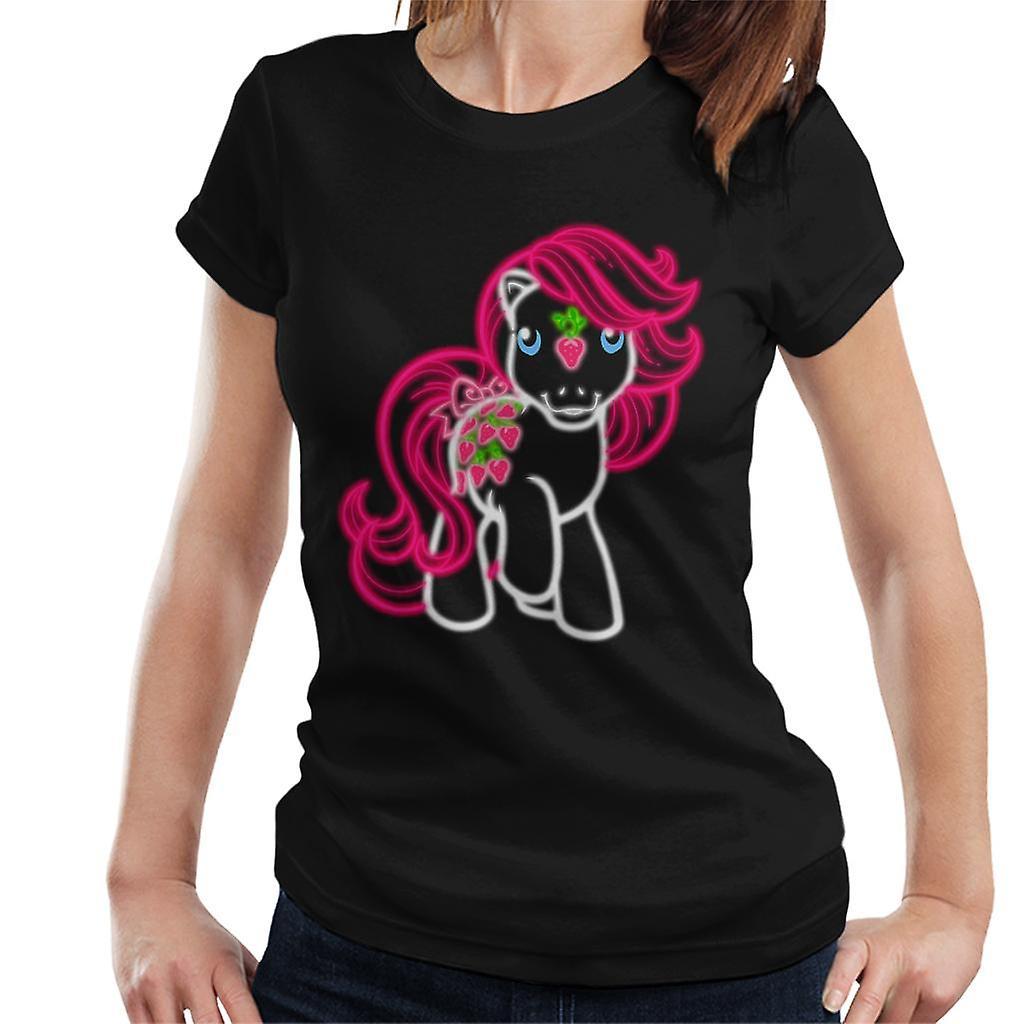 My Little Pony Neon Strawberry Women's T-Shirt Black Large