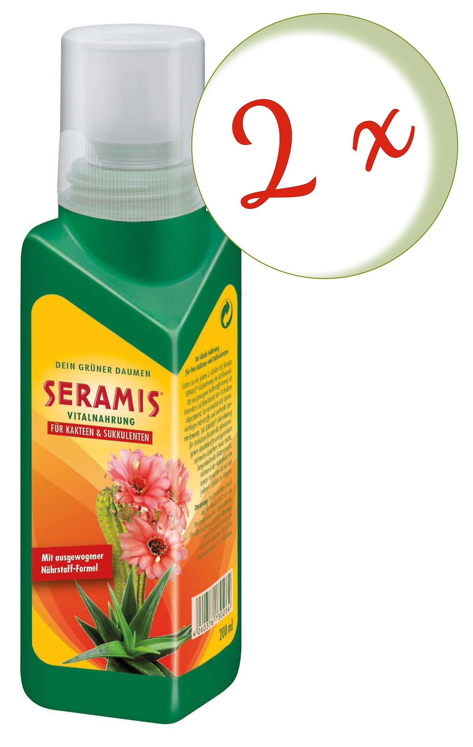 2 x SERAMIS® vital food for cacti and succulents, 200 ml