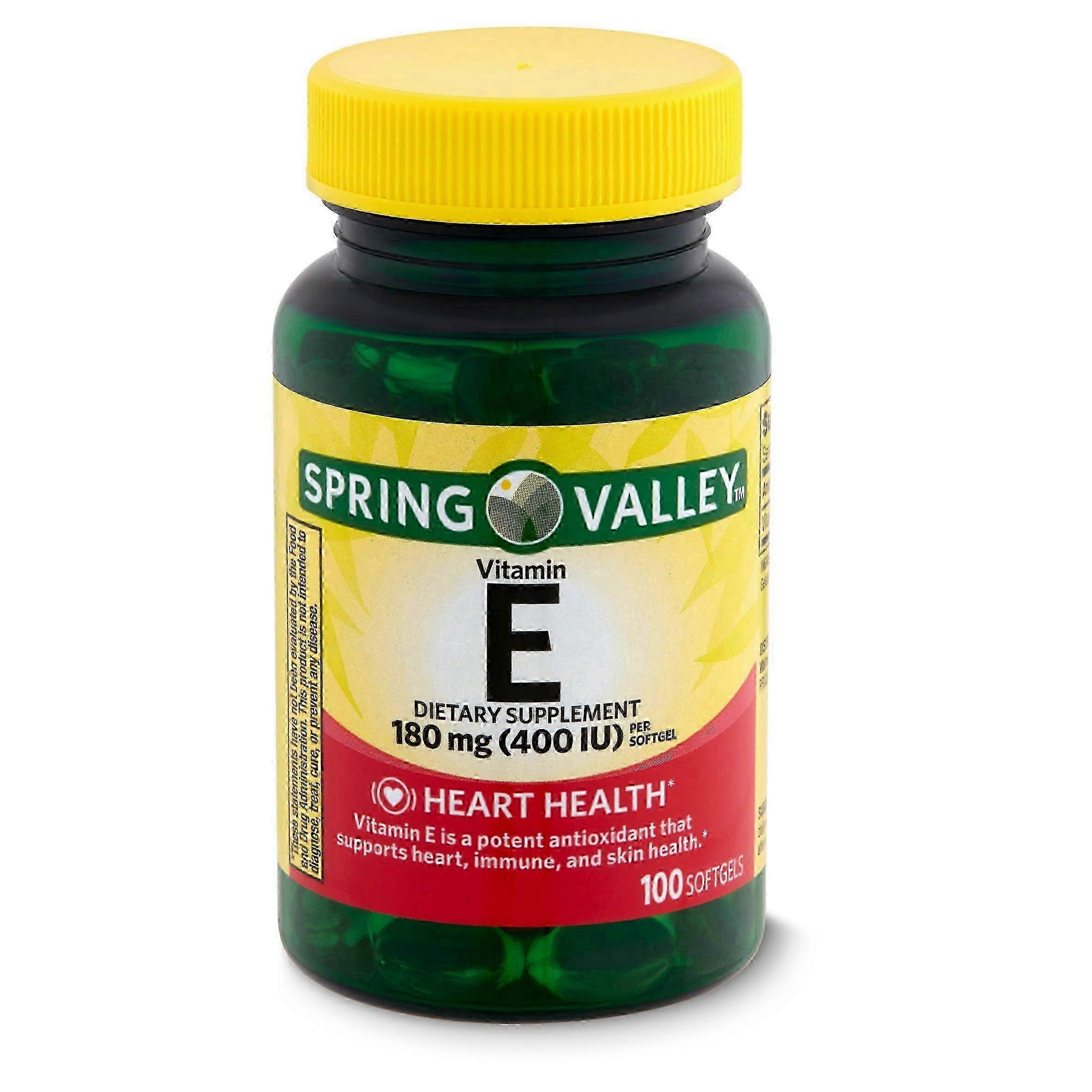 Spring valley vitamin e dietary supplement, 180 mg, 100 ea