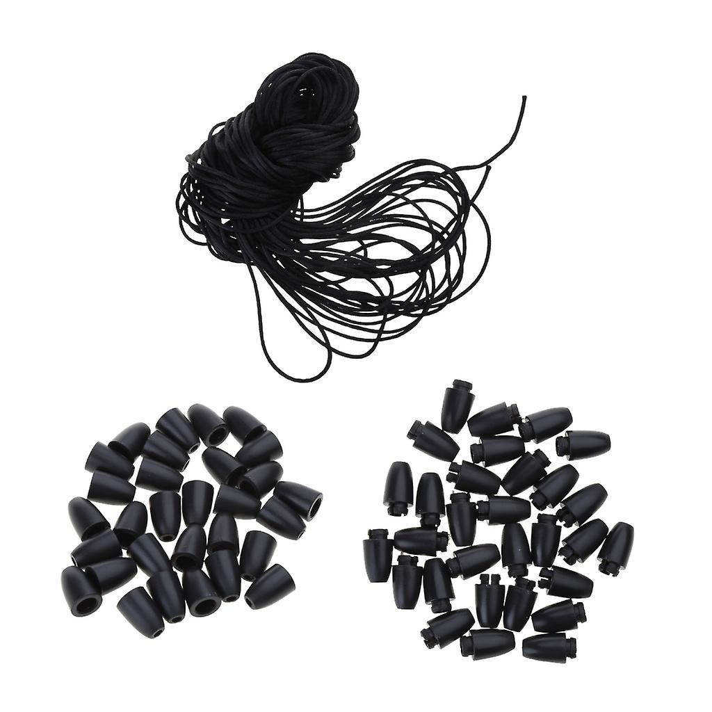 unbrand Breakaway Clasp for Lanyard Bead Barrel Connectors Plastic Necklace Clasp Black