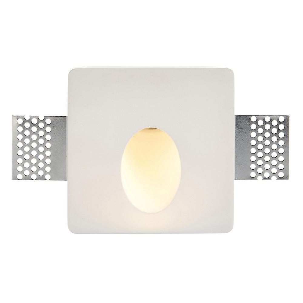 Saxby Lighting (Poole) Zeke Recessed Wall Light Trimless Square 1.5W White Plaster