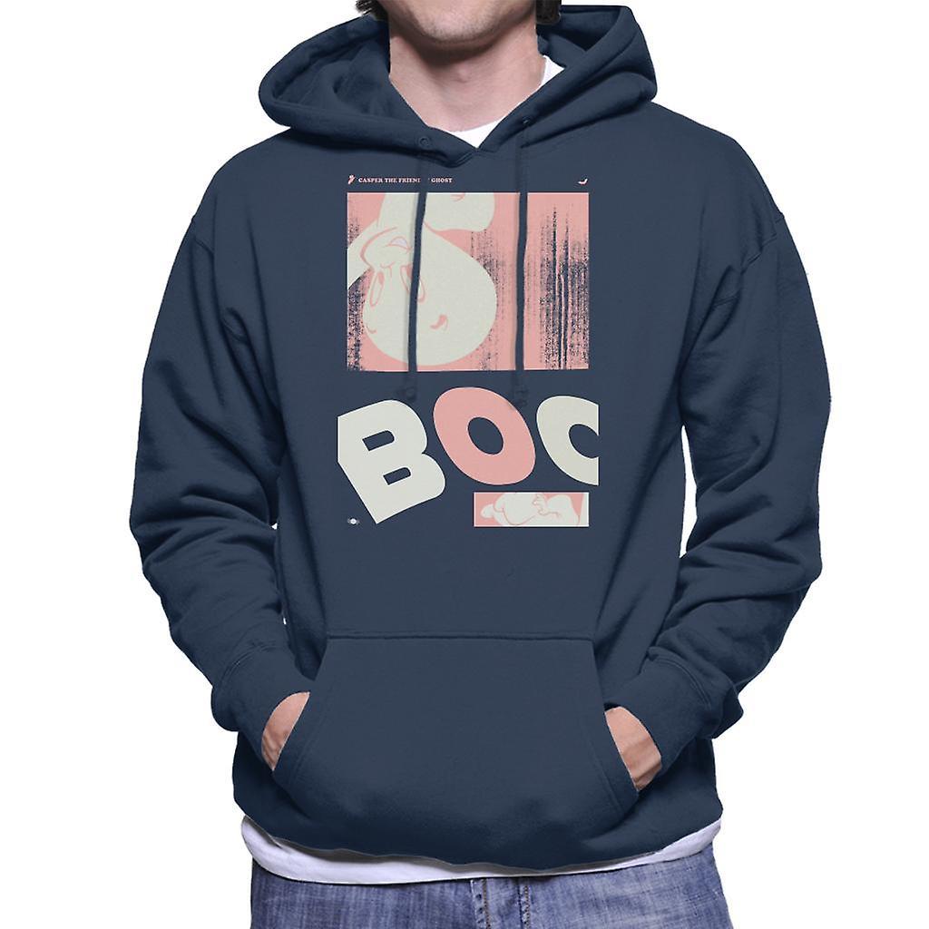 Casper The Friendly Ghost Boo Face Men's Hooded Sweatshirt Navy Blue X-Large