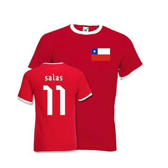 Gildan Marcelo Salas Chile Ringer Tee (red) Medium (38-40 inch)