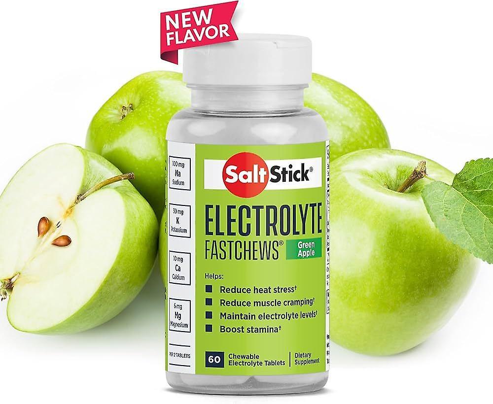 SaltStick Electrolyte FastChews - 60 Tablets - Green Apple