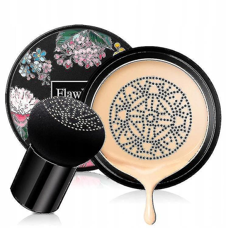 Qinfen Air Cushion Cc Cream Mushroom Head, Moisturizing Concealer Makeup Base Natural