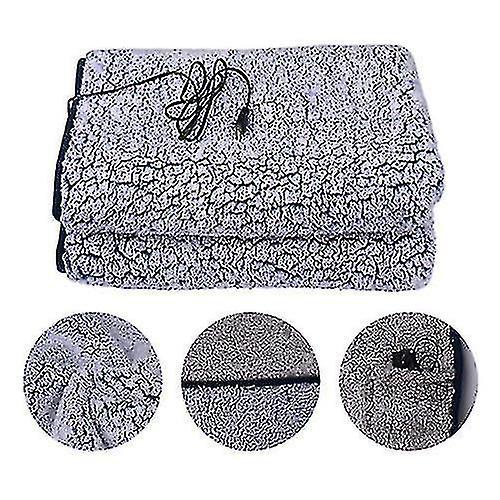 Tianzun Heated Throw Electric Over Blanket Grey Digital Control Large Washable Fleece