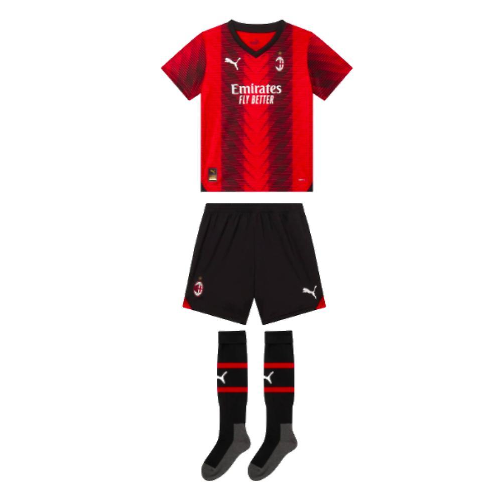 Puma 2023-2024 AC Milan Home Mini Kit Red 5-6 Years