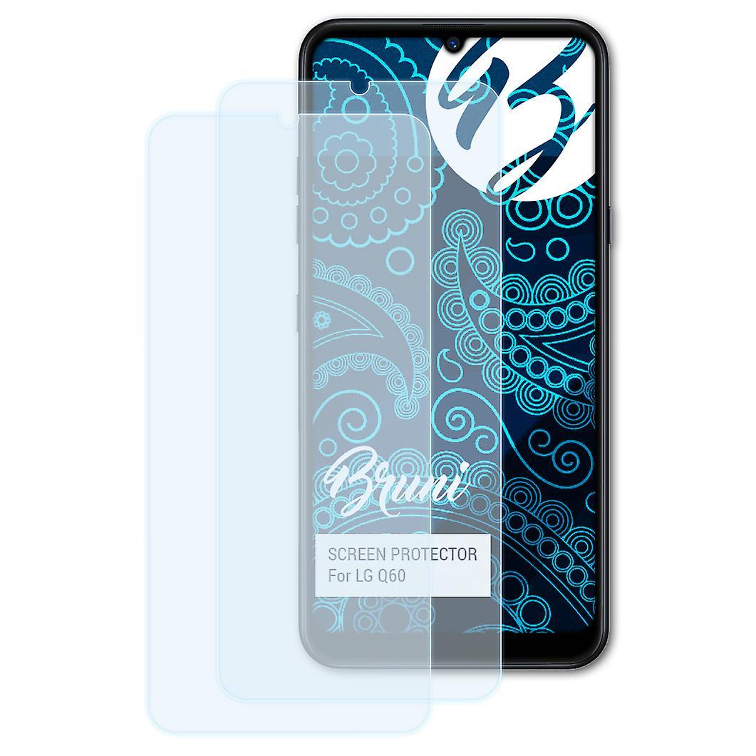 Bruni 2x protective film compatible with LG Q60 film clear