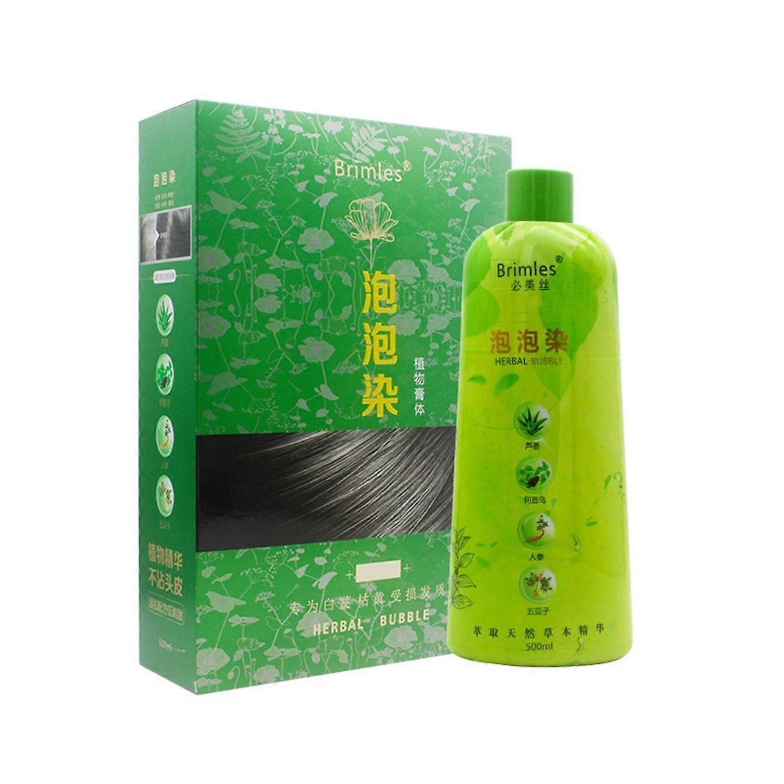 Flye Bubble Hair Dye, Popular Color Herbal Paste Hair Stain Cream 500ml, Plant Extract Hair Care Essence Hair Stain Cream D