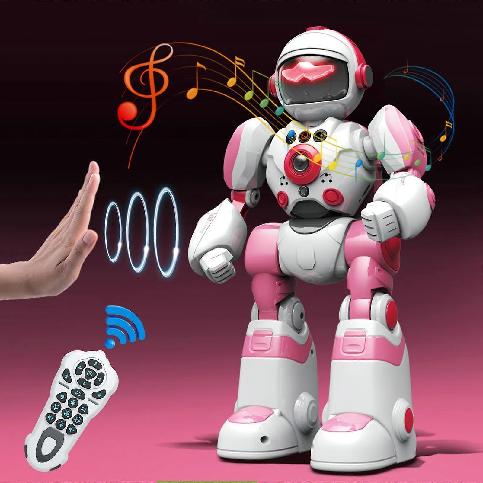 Flye RC Robot Toy, Remote Control Robot Gesture Sensing Dancing Programmable Rereading Smart Robot For Kids Age 3 4 5 6 7 8 12 Year Old Girls Xmas ...