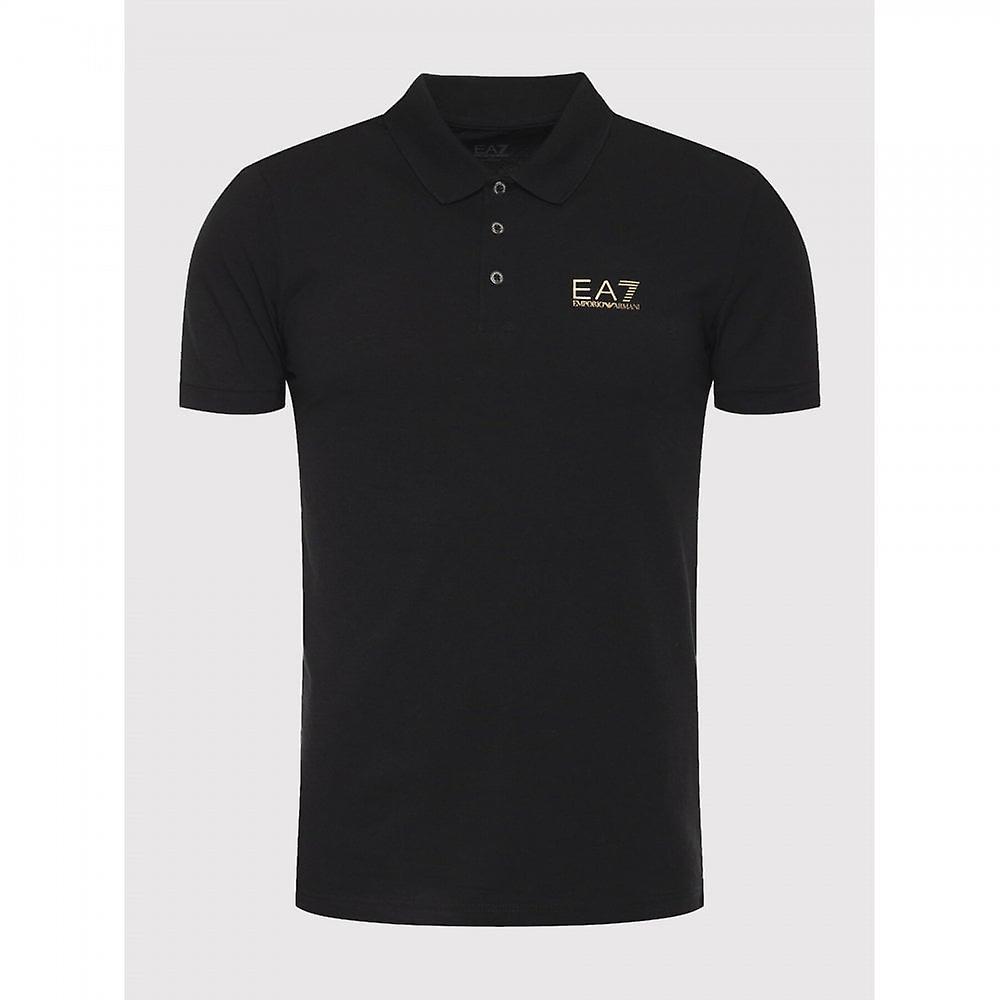 Men's Emporio Armani EA7 Cotton Black Polo Shirt L