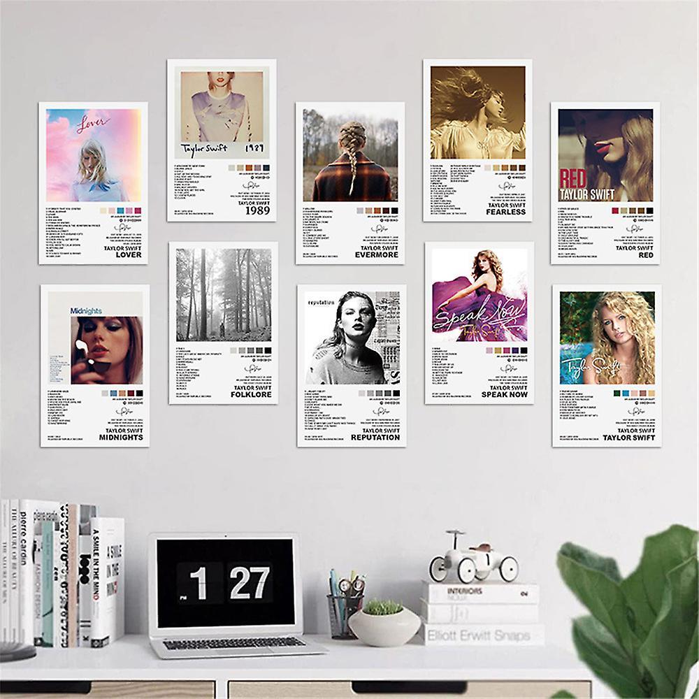 Bestdaily 12pcs Taylor Swift Album Poster Prints Album Cover Wall Art Decorations Gifts For Swiftie Ts Fans Music Lovers