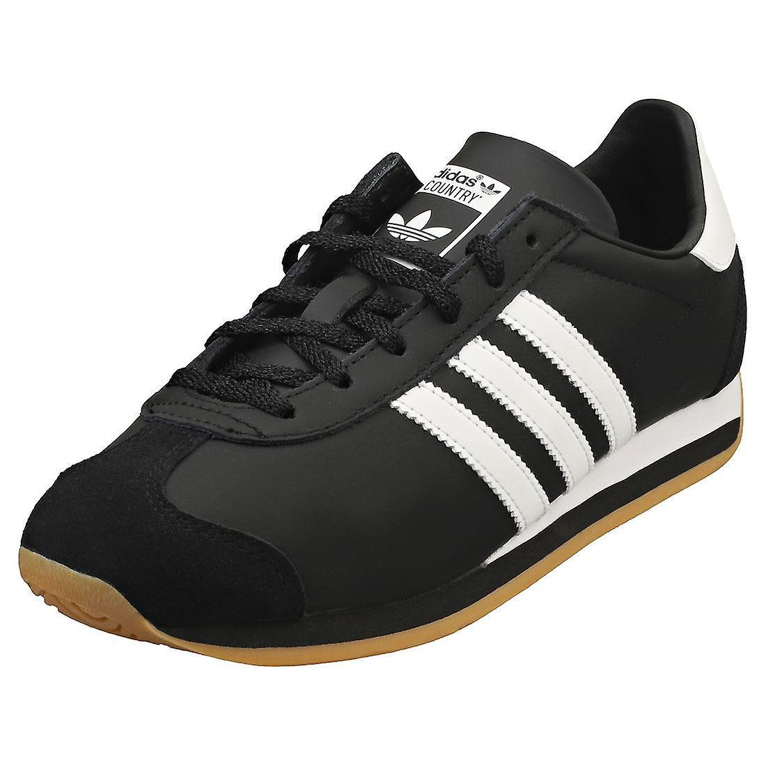 adidas Country Og Mens Casual Trainers in Black White 6 UK