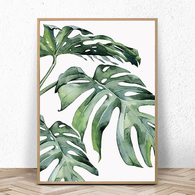 Slowmoose Wall Art Canvas Painting - Green Style Plant, Nordic Posters And Prints 40x50cm No Frame / A