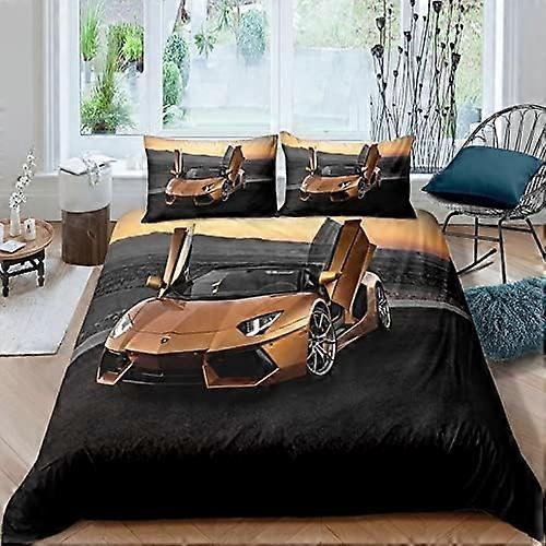 Kerota Sports Car Boys Duvet Cover Extra Soft Duvet Set Pillowcase with Zipper for Adult King220x240cm