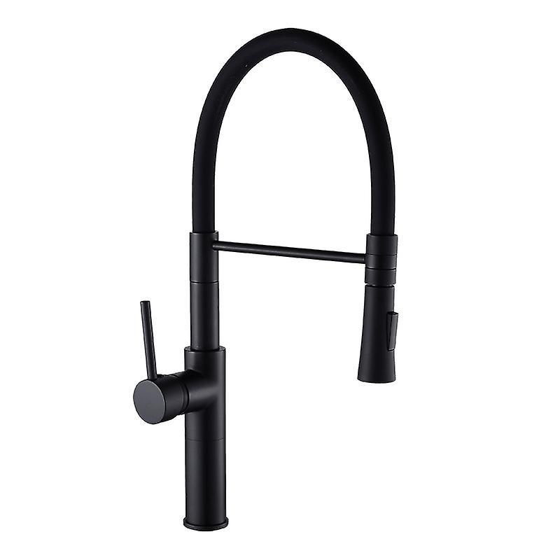 Mimigo Hot And Cold Single Handle High Arc Kitchen Faucet,single Level Stainless Steel Kitchen Sink Faucets Black