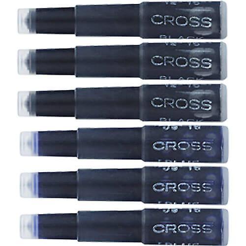 Cross Fountain Pen Cartridge Ink Authentic Cross Ink Refills 6 Per Card Blue/Black Wash