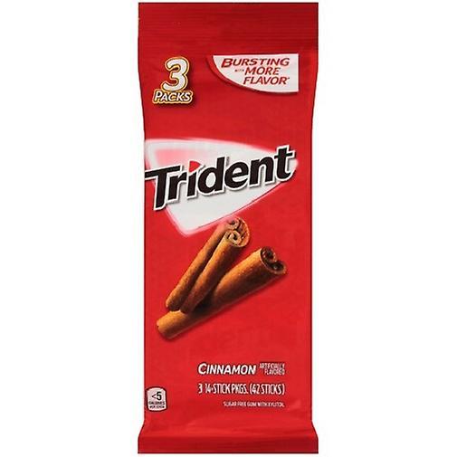 Trident Cinnamon Gum (3-Pack), 14-Sticks Per Pack