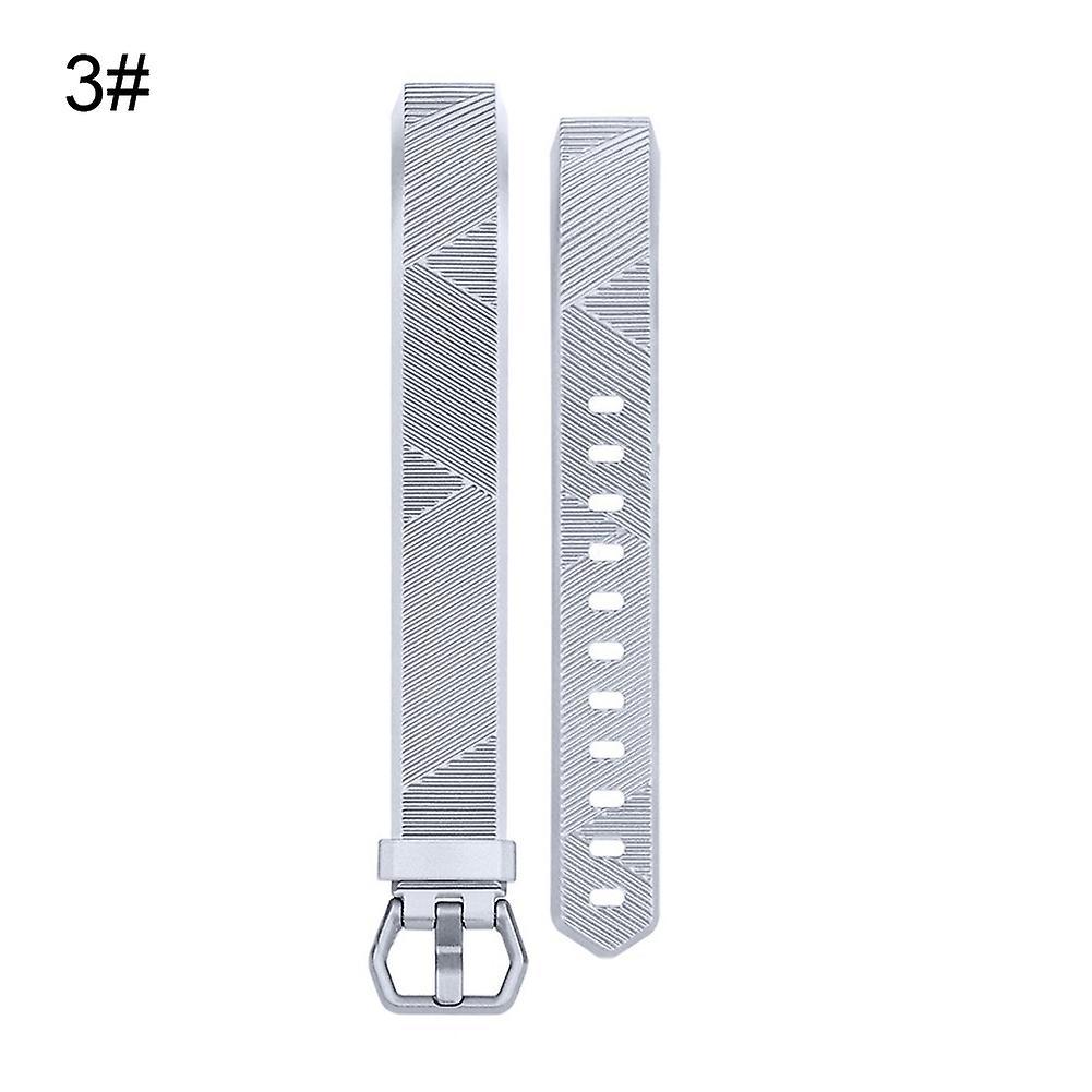 Fiauli Replacement Silicone Adjustable Sport Watch Band Wrist Strap for Fitbit Alta HR Silver S