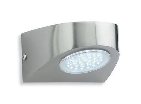 Firstlight Lighting Pisa LED Outdoor Wall Light Stainless Steel, White IP44