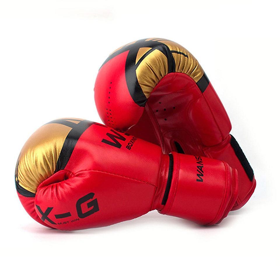 Slowmoose Women & Men Boxing Gloves Leather Red 4 OZ