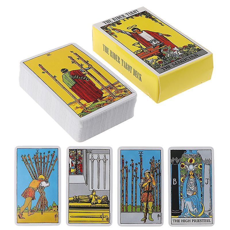 Unbrand 1Box Magical Rider Tarot Cards Deck Edition Mysterious Tarot Board Game 78 Card Yellow