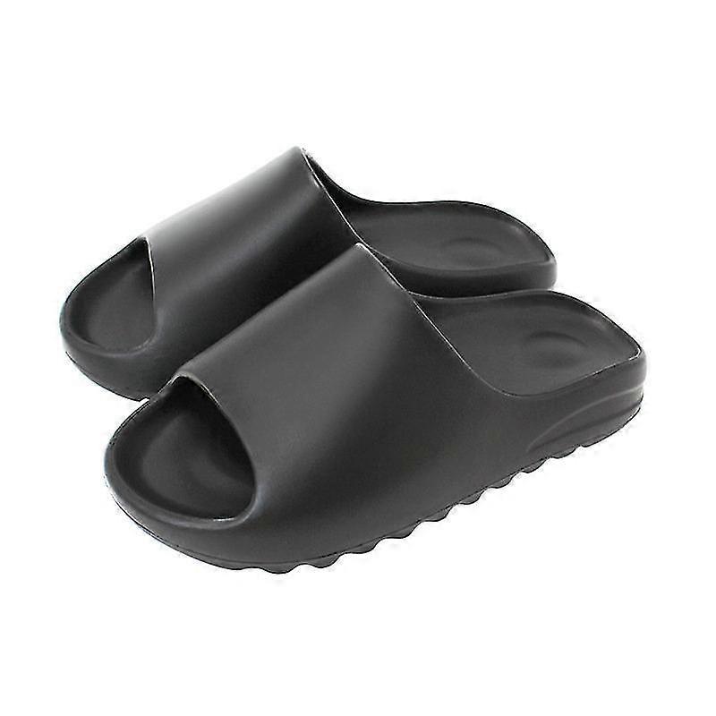 Tikuajgift Slides Slippers Platform Beach Sandals Unisex Slippers Black 44-45