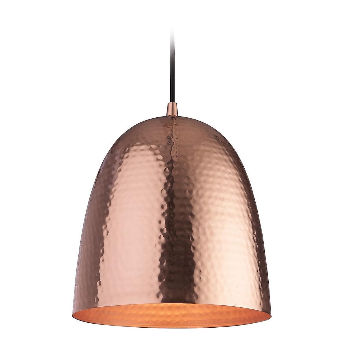 Firstlight Lighting Assam 1 Light Dome Ceiling Pendant Copper, Matt Copper Inside, E27