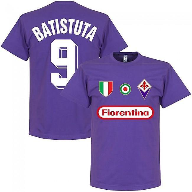 Soccer Tees Fiorentina Batistuta 9 Team T-Shirt - Purple S